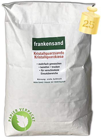 Anbobo Müller GmbH - Filtersand/Filterkies/Kristallquarzsand/Quarzsand für Sandfilteranlagen - 25 KG - 0,4-0,8 mm - Deutsche Produktion
