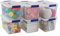 Cadineer 10 L Clear Storage Boxes, Plastic Lidded Storage Boxes Set of 6