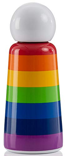 LUND LONDON - Skittle Bottle – Isolierte Wasserflasche – 300 ml – 24 Stunden kalt, 12 Stunden heiß – Regenbogen