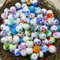 Benaton 100 Stück Keramikperlen - Schmuckherstellung, 10mm Runde Blume Perlen Bunte Perlen Auffädeln Keramikperlen Runde Lose Perle für DIY Schmuck Arts Crafts Halskette Armreif