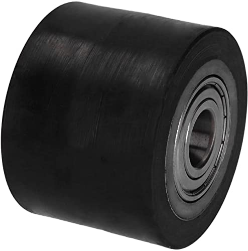 WIKO Hubwagen Rollen Gummirollen 70x70 mm Räder mit Kugellagern Hubwagenräder Laufrollen Paletten Fixierer Rad Palettenrollen 300 kg (20 mm (Achsloch))