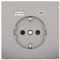 Schneider Electric Merten MEG2367-6050 Steckdose mit USB Anschluss Typ A+C System Design Nickelmetall, Schuko USB Steckdose Unterputz, Schutzkontaktsteckdose, geeignet für Smartphone, Tablet