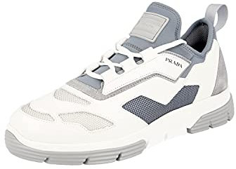 Prada Herren Weiss Leder Sneaker 4E3515 DEP F0FZB 39 EU/UK 5