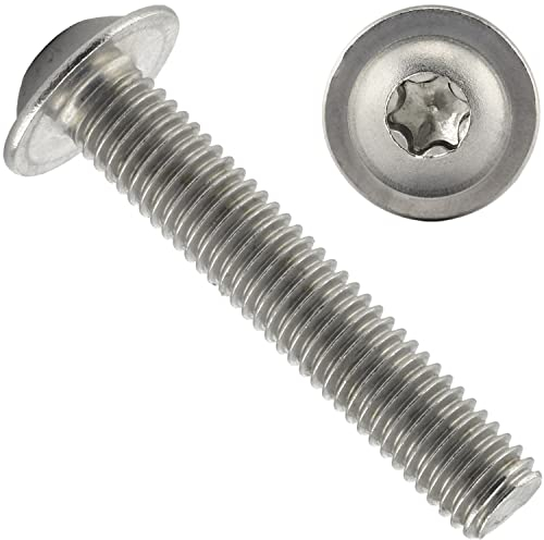 OPIOL QUALITY® Linsenkopfschrauben mit Flansch und Innensechsrund (ISR) ISO 7380 M8x20 mm aus Edelstahl A2 V2A (100 Stück) Flachkopfschrauben Linsenkopf Flanschschrauben Torx