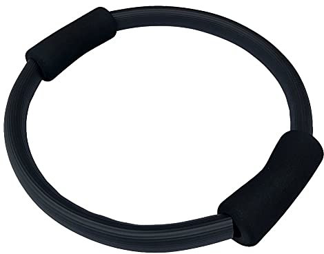 OUMIFA Übung Yoga Circle Yoga Ring Pilates Workout Calf Arm Brust Taille Training Stretch Widerstandstrainer Home Fitness-Ausrüstung(Black)