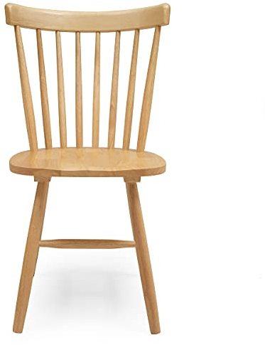Homely – Silla de Comedor Vicky | Silla para Comedor, Cocina, salón | Silla de Madera y MDF | Diseño clásico, Vintage, nórdico | de 50x52,5x86 cm | Color Natural