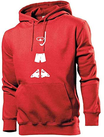 Generisch Schnorchel Set Männer Hoodie Sweatshirt Rot L