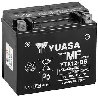 Batterie Yuasa YTX12-BS compatible avec Piaggio Beverly Sport Tour 4 V - 350 CC 2011-2015 spécification complète moto scooter sans entretien