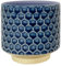Nordring Retro Übertopf Vintage Pflanztopf für Zimmerplanzen Blumentopf Goldy S (10 cm ø), blau, Keramik