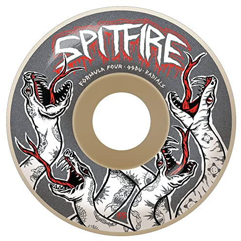 Spitfire Skateboard-Räder, 55 mm, F4, 99 A, Venom, radial, Natur