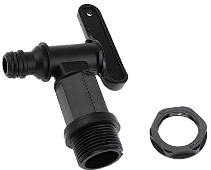 Grifo para Depósito De Agua,Grifo De Plástico De Cubo De Lluvia,Grifo De Salida para Barril De Lluvia,Válvula De Bola para Bidones De Agua Rosca BSP De 3/4 Pulgadas,para Recuperador De Agua De Lluvia