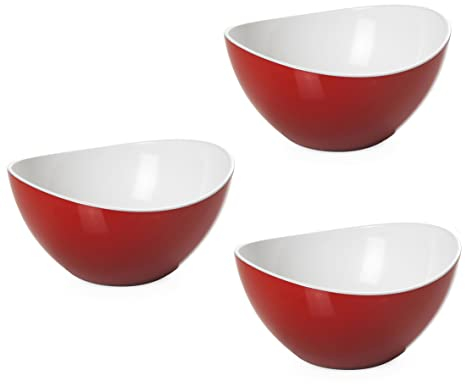 Omada Design 3 Ciotole Colorate da 40 cl, Infrangibili, Impilabili, Lavabili in Lavastoviglie, Linea Trendy