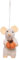GALLERIE II Mouse with Pumpkin Ornament White