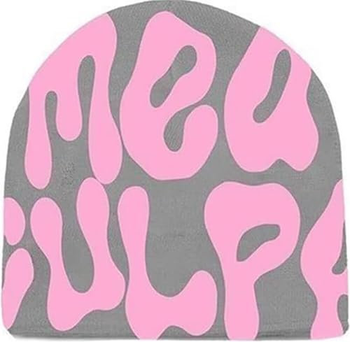 KAIGOBOX Berretto da donna Y2K Beanie con grafica lavorata a maglia Cool Beanies inverno caldo cappello carino femminile Caps, rosa, Taglia unica