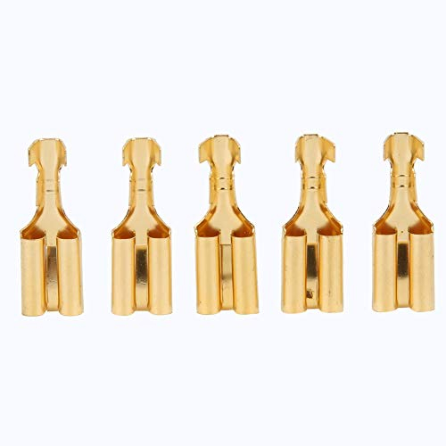 Flachstecker, 100 Stück, 7,8 Mm, Flachsteckverbinder, Quadratisch, Messing, Steck- und Zuganschlussklemme für Elektrische Verkabelung, Relais, Auto-Audio-Lautsprecher