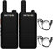 Retevis RT622P Walkie Talkie, Professionelles Walkie Talkie, Ultra-dünn 15 mm, Wiederaufladbar über USB C, 1620 mAh, VOX, Tragbares Radio mit Headset für Familie, Einzelhandel (2 Stück, Schwarz)
