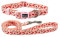 Olahibi Ensemble collier et laisse pour chien, motif cerise mignon, matériau polyester, laisse de 1,5 m, pour petits chiens (S, cerise rose)
