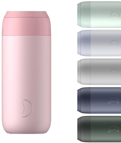 Chilly's Serie 2 Tazza da Caffè Termica - Tazza a Doppia Parete con Coperchio - Acciaio Inossidabile senza BPA - Blush Pink, 500ml