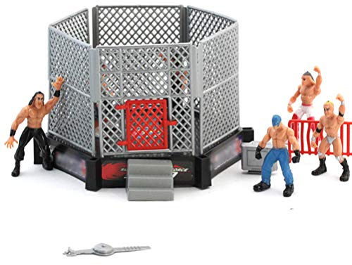 Ozgkee Wrestling-Spielzeug für Kinder, Kampfspielzeug, Wrestling-Spielzeug, Wrestler-Krieger-Spielzeug, Lustiges Wrestling-Ring-Set, Wrestler-Krieger-Spielzeug, Lustige (Grau)