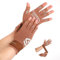 Duerer Arthritis-Kompressionshandschuhe mit Riemen, Damen Herren für RSI, Karpaltunnel, Rheuma, Sehnenscheidenentzündung, Handschmerzen, Handstütze. Fingerlose Handschuhe für Computer (Braun, L)