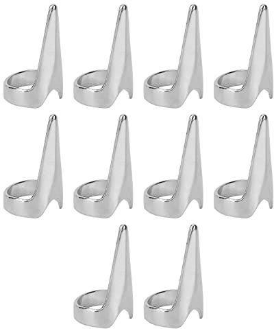 Stitch Braid Tool Finger, 10 Stück Edelstahl Finger Flechten Haar Flechten Werkzeuge für Langlebige Perücke, Curling, Flechten Schneiden Silber