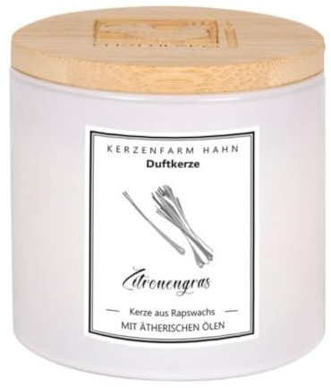 Kerzenfarm Hahn Duftkerze, Trendglas, Zitronengras (3)