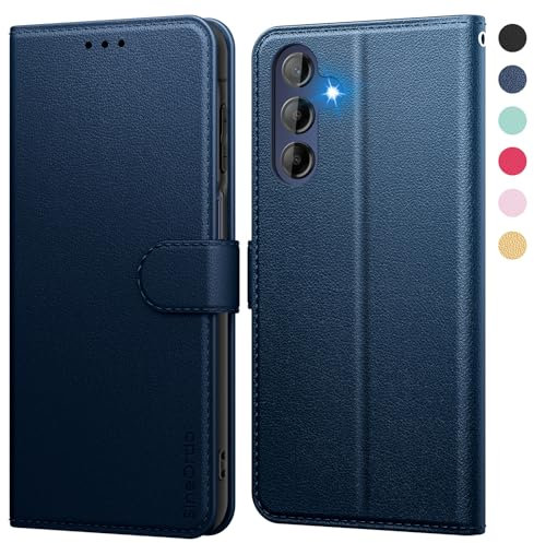 SineOrdo Cover compatible con Samsung Galaxy A15 5G / 4G Custodia, Custodia Samsung Galaxy A15 5G / 4G Cover Libro Portafoglio Folio Pelle Flip Stand Case - Blu