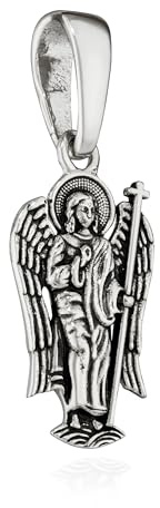 NKlaus Ikone Anhänger 925 Silber Schutzengel 16mm x 9mm Göttliche Eleganz im Detail Elo 15486
