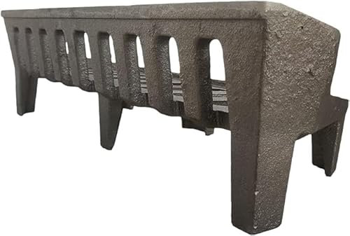 LUNA WAY CAST IRON - Portalegna in Ghisa per Camino | Design Moderno e Resistente | Migliora Il Tiraggio | Utilizzo Sicuro | Decorativo | Dimensioni: 51x68x20x17 cm, Grigio, Ghisa