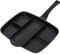 Innovacook 5-Section Grill & Griddle Pan, Long Lasting Pan, Innovative Cookware, Double Layer Coating Pan, Suitable for All Cooking hobs, Black
