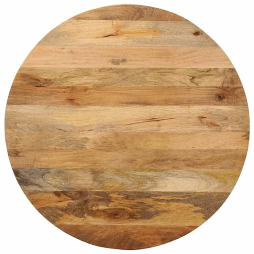 vidaXL Tischplatte Ø 90x3,8 cm Rund Massivholz Mango