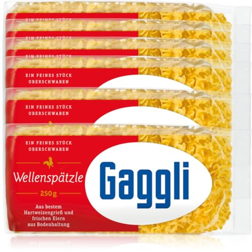 Gaggli Wellenspätzle pasta nudeln 250 gramm x 6 Stück