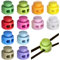 GGXZHT 12 fermacorda, 2 fori per cordino, chiusura a cordoncino in plastica, clip a cordoncino, per borse, vestiti, zaini (colorati)