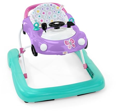 Bright Starts, Trotteur Voiturette Little Speedster™ 3-en-1, Bolide Violet pour Garçons et Filles de 6 Mois et Plus