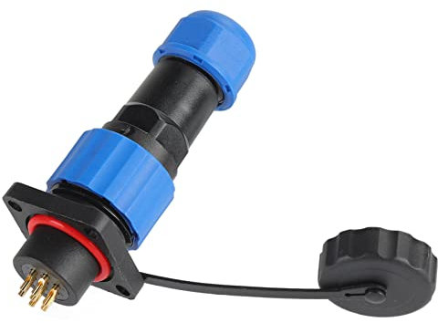 Connettore di Alimentazione per Presa di Corrente IP68 Connettore di Alimentazione per Aviazione Quadrato Adattatore Terminale Industriale SP16 (7 fili (250V 5A))