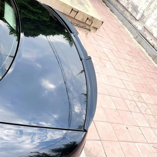 Lmmdhi Heckspoilerflügel für Opel Corsa F 2019-2023,Heckspoilerlippe für Auto,PU-Material,B-Glossy Black