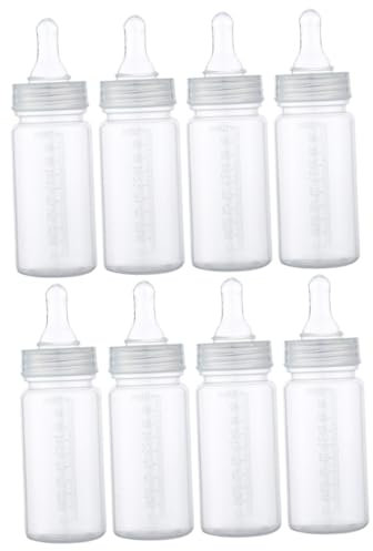 Hoement 8 Stk Nuckelflasche Babyflaschen Milchflasche reiseflasche milk bottle Mama Flaschen neugeboren Flaschen 0-3 Monate Babyflasche aus Plastik Säuglingsnahrungsflasche pp Transparent