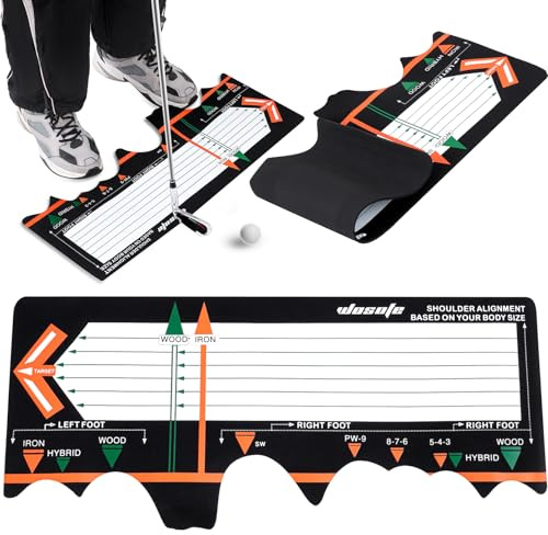Winnerwhy Golf Training Mat Practice Swing Stance Practice Mat for Beginner | Golf Practice Mat, Golf Ball Training Aid, Golf Stance Corrector, Posture Assistance Entry Level, for Indoor Outdoor