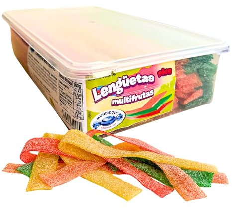 MUNDIDOLÇ Langues Sucrées. Bonbons Acidulés. 200 Unités de Différentes Saveurs. Sucreries. Bonbons d'Anniversaire et d'Halloween. Halloween Jelly Beans