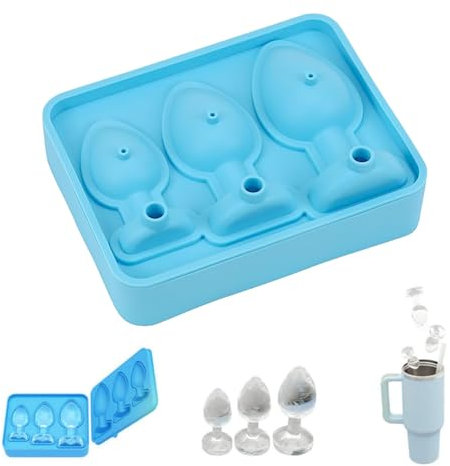 YFCJYBF Eisformen für Erwachsene,Eiswürfelschale für Eiswürfel DIY Zubehör,Silikon Analplug Shaped Eiswürfelform Lustig Backform,Geeignet für Bar-Cocktail, Whisky, Kaltgetränk, Tee, Kaffee