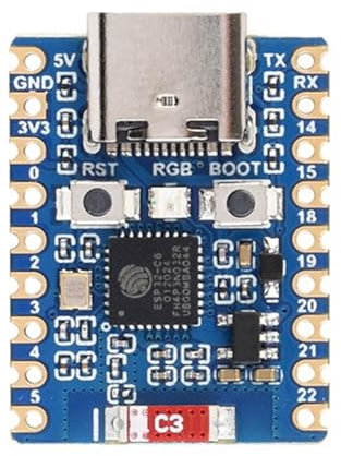 Puleuroy 1 Stück ESP32 C6 Zero Entwicklungsplatine, Blaues PCB, Unterstützt 2,4GHz WiFi Bluetooth LE