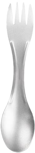 Titanium Alloy Spoon - 2 in 1 Outdoor Spoon and Fork Eco-Friendly Spork Combined Camping Tool for Backpacking, Hiking and Outdoors