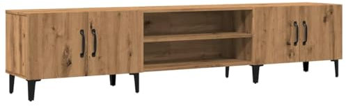 HEFZGDB TV-Schrank Artisan-Eiche 180x31,5x40 cm Holzwerkstoff Tv Stand Cabinet Tv Board Beistelltisch Fernseher Schrank für Wohnbereich Schlafzimmer Erholungsraum Büro