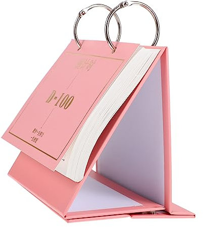DIYEAH 2023 100-tage-countdown Puzzle-brett-puzzle Kreis Kalender Aufkleber Dekoration Tageszählung Anlage Wandkalender Für Zu Hause Lose Staffelei Tagesplaner Zahlen Festival Papier Rosa