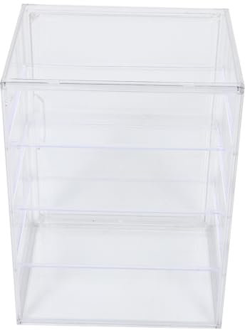 OUNONA Brotkasten Aus Transparentem Kunststoff Mit Magnetischer Tür 4-stufig Verstellbar Platzsparende Gebäckaufbewahrung Für Küchenarbeitsplatte