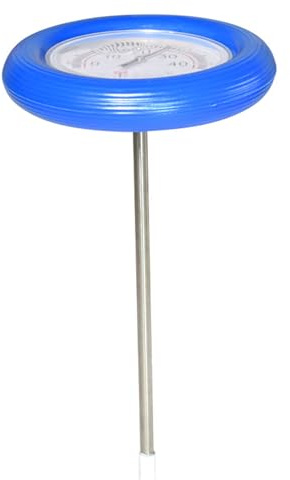 Poolthermometer, 17, 8 x 30, 5 cm, 0–40 °C, schwimmendes Poolthermometer aus Edelstahl mit leicht ablesbarer Skala, Mehrzweck-Temperaturmesser für Spa, Babyparty, Wassertemperaturthermom
