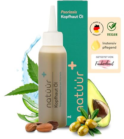 natüür Scalp Oil mit Neem-Extrakt NEEMAVERA (10 ml) – Gegen trockene Kopfhaut, Juckreiz & Schuppen – Jojobaöl, Olivenöl & Avocadoöl – 100% vegan, Made in DE