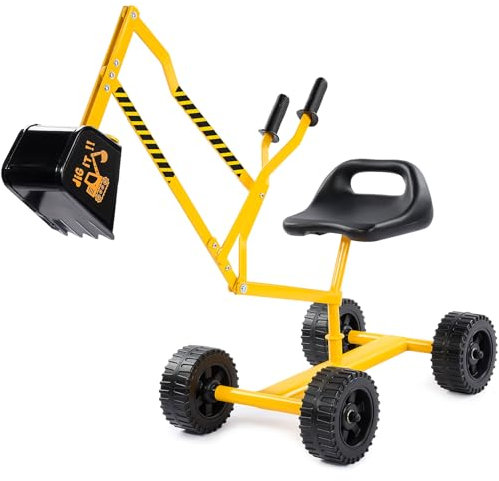 Bagger Spielzeug für 3-8 Jahre alte Jungen Mädchen: Aufsitzbagger Spielzeug Sandbagger auf Rädern, Sandspielzeug Strandspielzeug Konstruktionsspielzeug, Geschenke für 3 4 5 6 7 8 Jahre alte Jungen