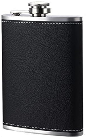 Hip Flask, Flasks for Men, Portable with Funnel, Personalised Whisky Alcohol - Groomsmen Gifts, Leakproof Perfect Camping, Hiking, Outdoor Activities