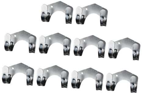 Hemobllo 10 pièces Support Mural Double Crochet Fer Épais pour Outils de Jardinage et Tuyaux Arrosage Lot Vis Installation Résistant Corrosion pour Usage Domestique et Extérieur